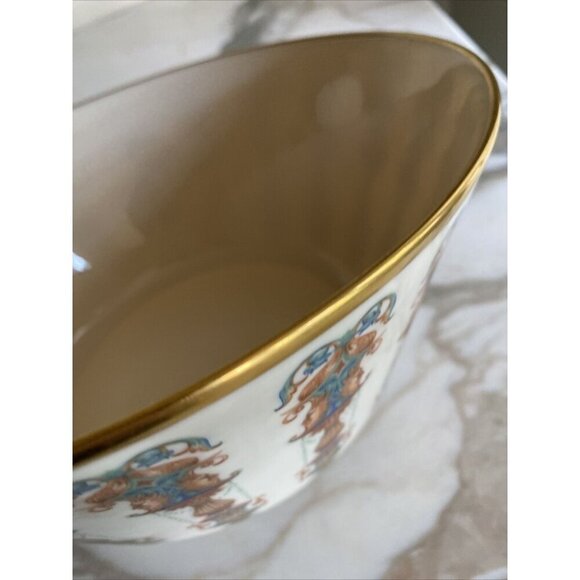 Lenox Lido Large Salad Serving Bowl Ivory Roman Print - Picture 3 of 5